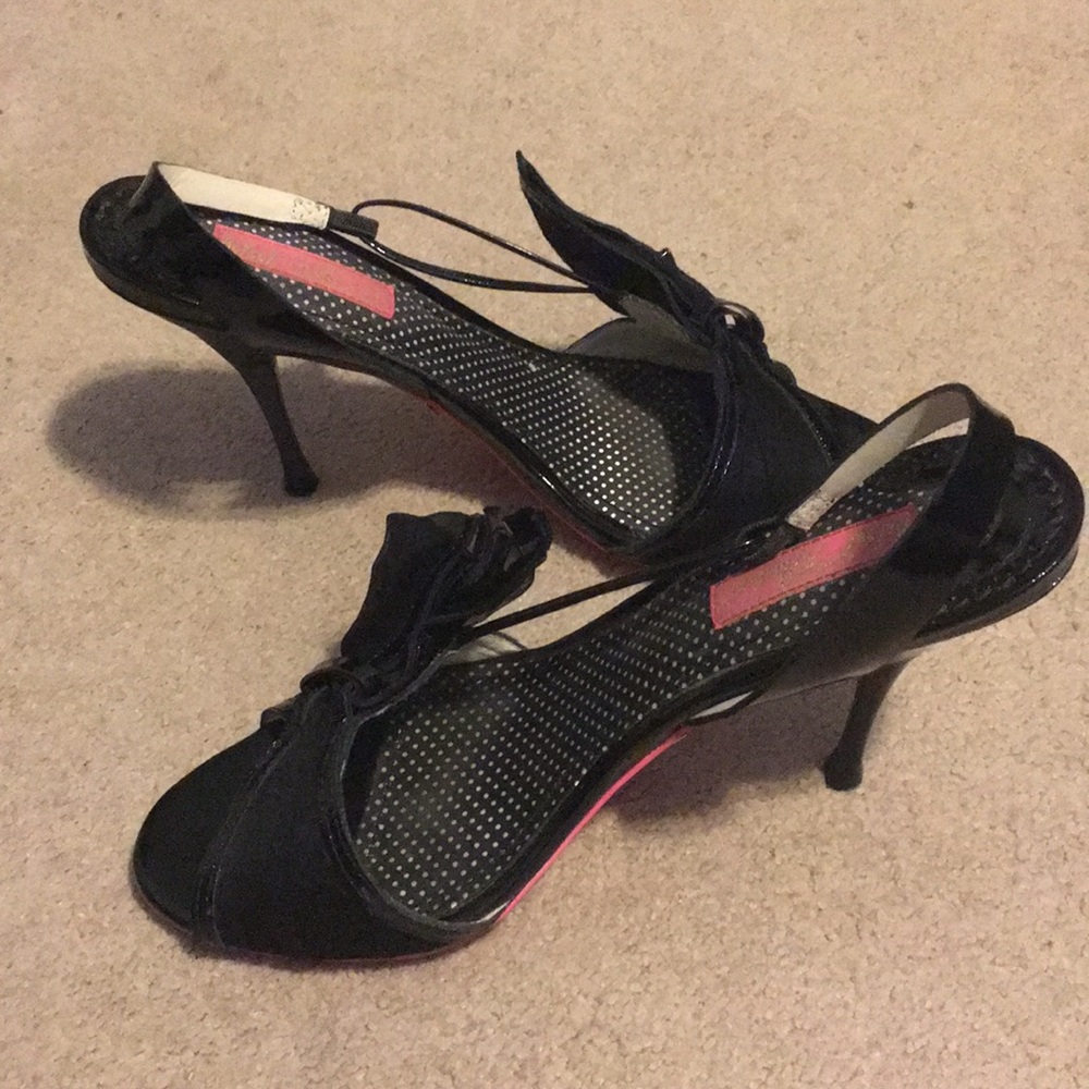 Betsy Johnson Strappy Black Heels Size 8.5